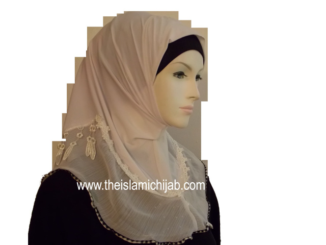 White Summer stylish 1 piece Hijab 12